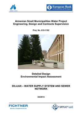 Armenian Small Municipalities Water Project Engineering, Design and Contracts Supervision