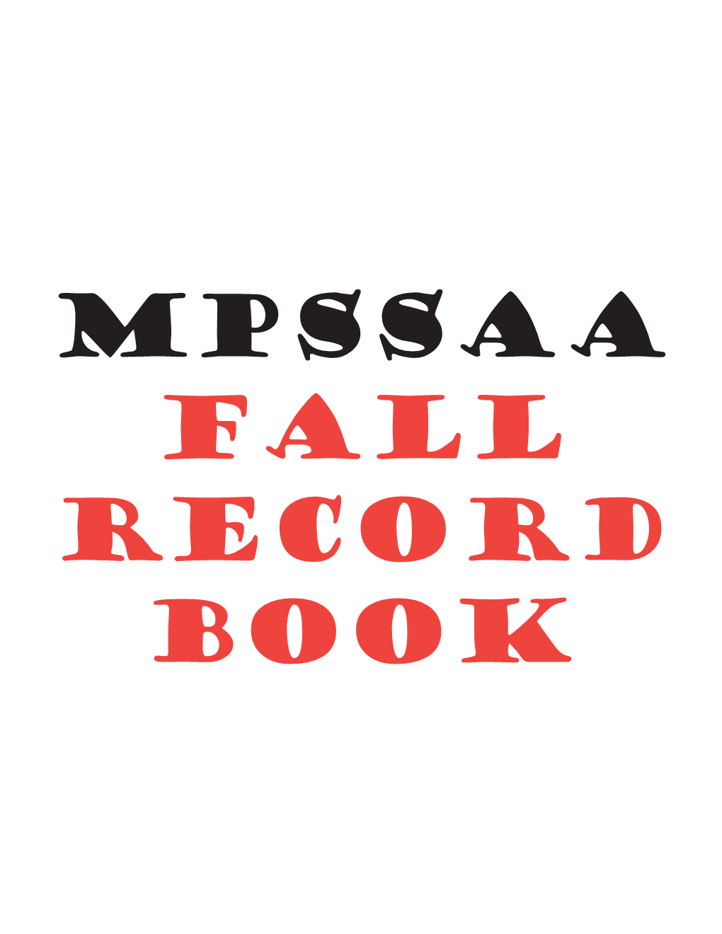 RECORD BOOK Table of Contents