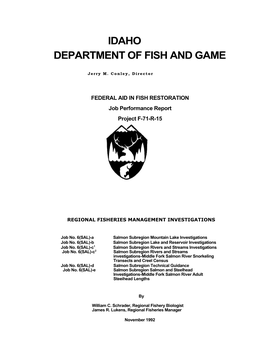 Idaho Department of Fish and Game
