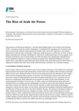 The Rise of Arab Air Power