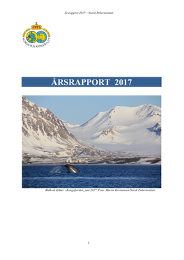 Årsrapport 2017 – Norsk Polarinstitutt