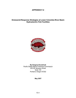 Dreissenid Response Strategies at Lower Columbia River Basin Hydroelectric Fish Facilities