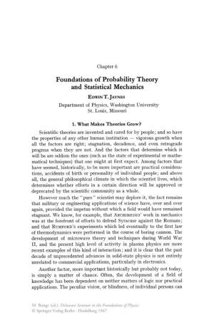 Foundations of Probability Theory and Statistical Mechanics