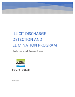 ILLICIT DISCHARGE DETECTION and ELIMINATION PROGRAM Policies and Procedures