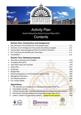 Swadlincote Townscape Activity Plan