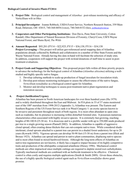 Post-Release Monitoring and Efficacy of Verticillium Wilt in Ohio