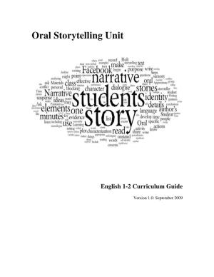 Oral Storytelling Unit