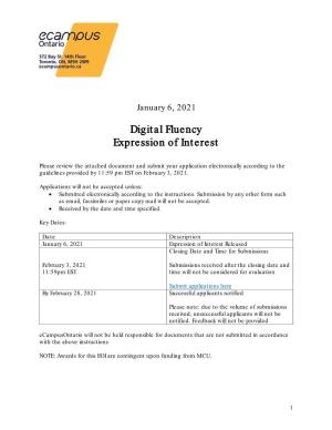 Digital Fluency Expression of Interest