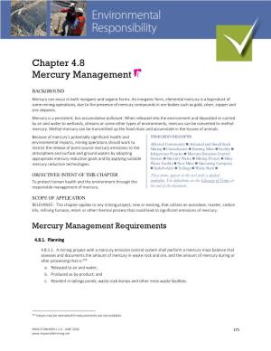 Chapter 4.8—Mercury Management