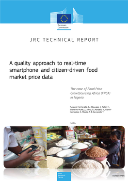 A Quality Approach to Real-Time Smartphone and Citizen-Driven Food Market Price Data