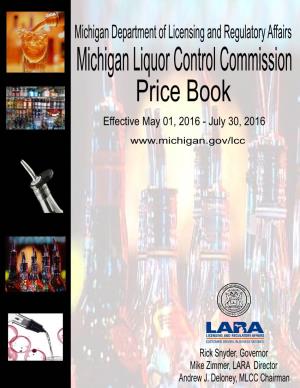MLCC Price Book May 1-July 30, 2016