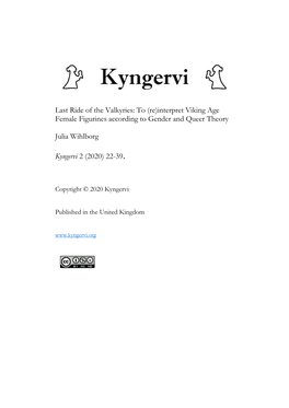 Last Ride of the Valkyries: to (Re)Interpret Viking Age Female Figurines According to Gender and Queer Theory