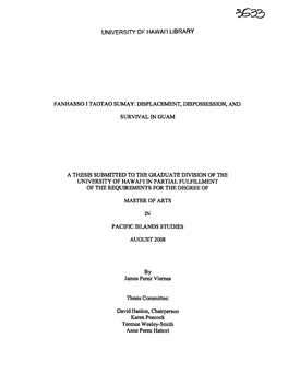 Displacement, Dispossession, and Survival in Guam A