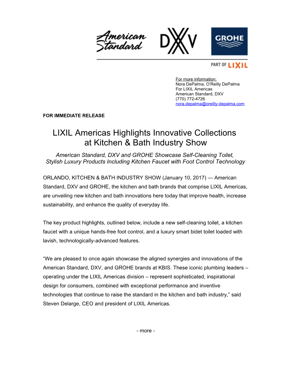 LIXIL Americas Highlights Innovative Collections at Kitchen Bath Industry Show 2-2-2