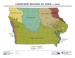 Landform Regions of Iowa — 2000