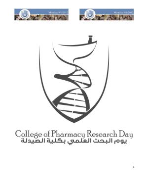 College of Pharmacy Research Day Program