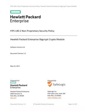 HPE Libgcrypt FIPS 140 Security Policy V1-4