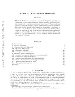 Algebraic Geometry Over Hyperrings