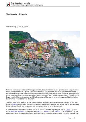 The Beauty of Liguria Published on Iitaly.Org (