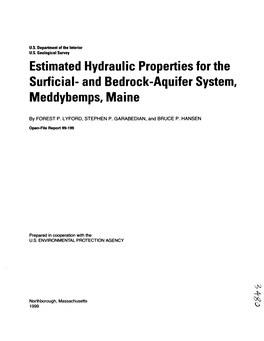 Estimated Hydraulic Properties for Surficial