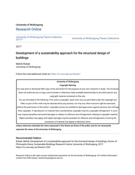 Development of a Sustainability Approach for the Structural Design of Buildings
