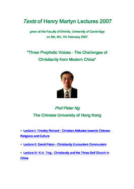 Timothy Richard --- Christian Attitudes Towards Chinese Religions and Culture