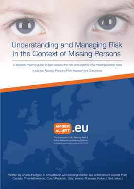 Understanding and Managing Risk in the Context of Missing Persons
