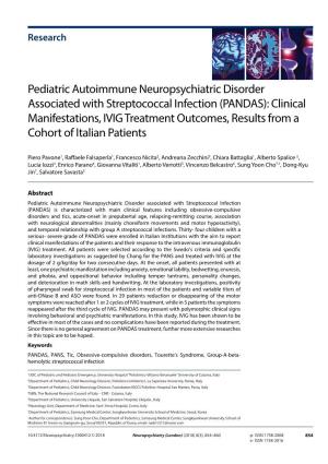Pediatric Autoimmune Neuropsychiatric Disorder