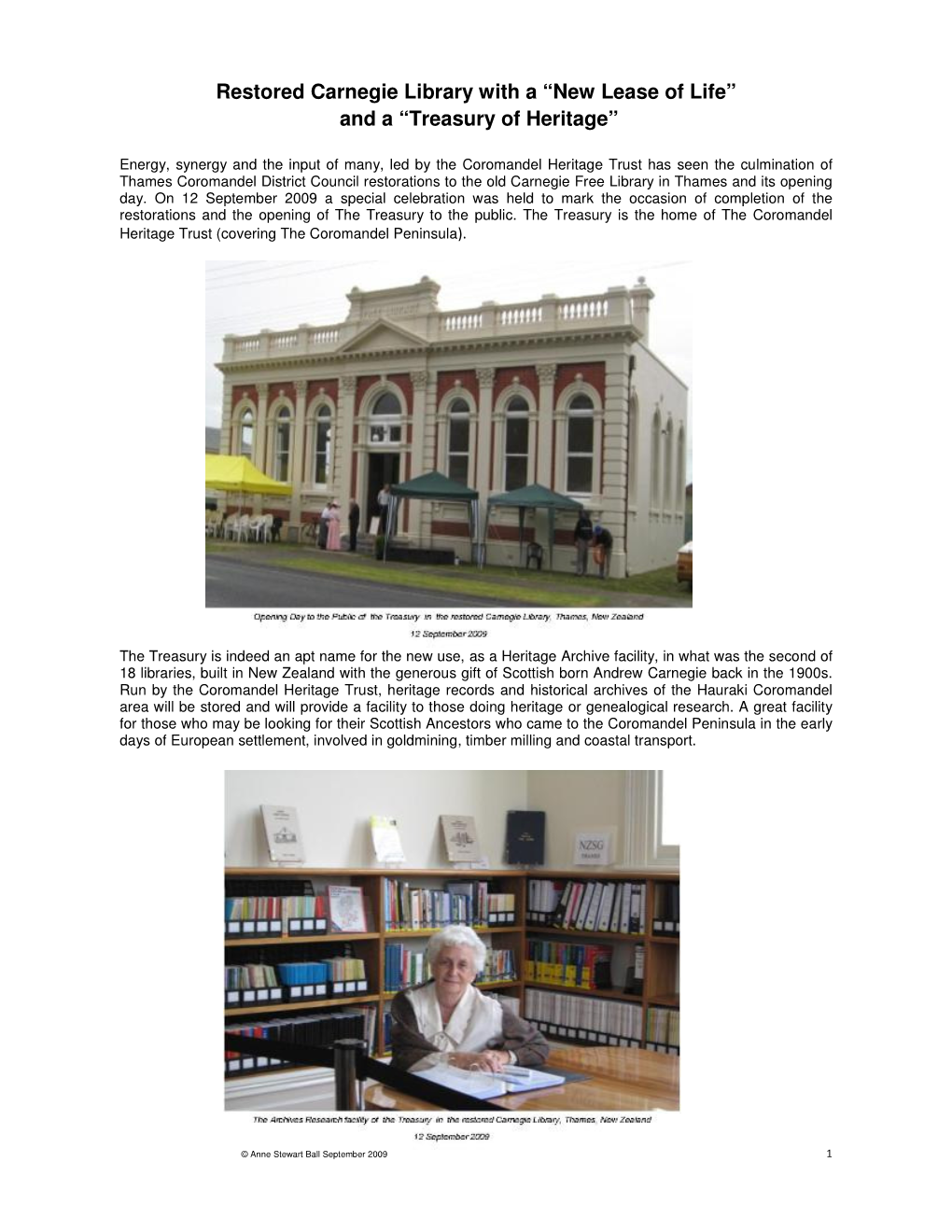 Restored Carnegie Library with a “New Lease of Life” and a “Treasury of Heritage”