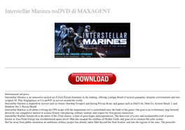 Interstellar Marines Nodvd Di MAXAGENT