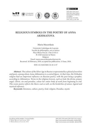Religious Symbols in the Poetry of Anna Akhmatova