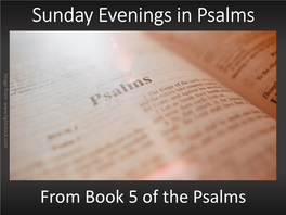 Sunday Evenings in Psalms Imagefrom