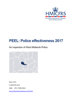 PEEL: Police Effectiveness 2017 – West Midlands Police
