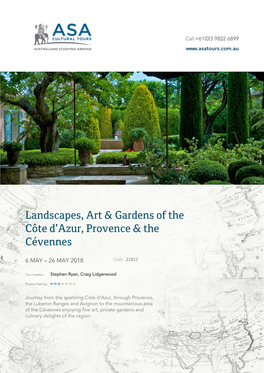 Landscapes, Art & Gardens of the Côte D'azur