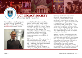 Uct Legacy Society