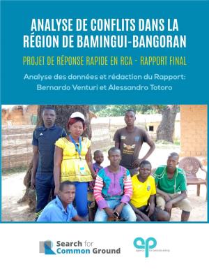 Analyse De Conflits Dans La Région De Bamingui-Bangoran