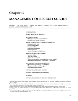 Chapter 17 Management of Recruit Suicide
