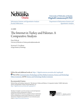 The Internet in Turkey and Pakistan: a Comparative Analysis