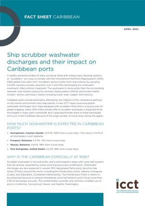 Fact Sheet: Ship Scrubber Washwater Discharges and Their Impact on Caribbean Ports