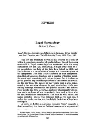 Legal Narratology (Reviewing Law's Stories: Narrative and Rhetoric In