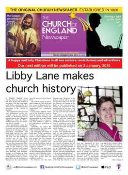 Libby Lane Makes Church History