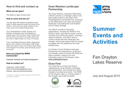 Summer Events and Activities
