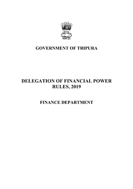 Delegation of Financial Power Rules, 2019