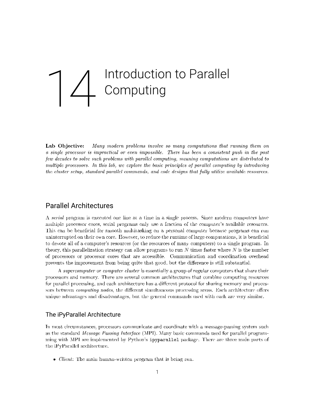 Introduction to Parallel Computing