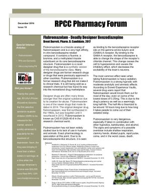 RPCC Pharmacy Forum: December 2016