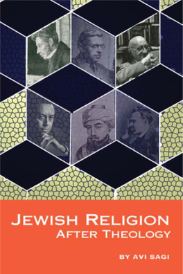 Jewish Religion After Theology EMUNOT: Jewish Philosophy and Kabbalah