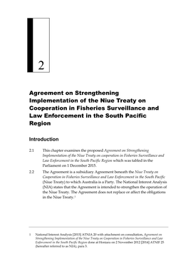 Chapter 2: Agreement on Strengthening Implementation Of