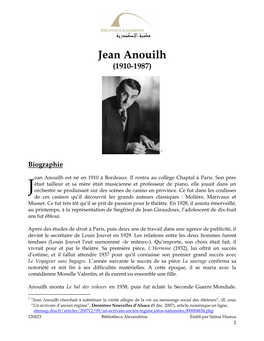 Jean Anouilh (1910-1987)