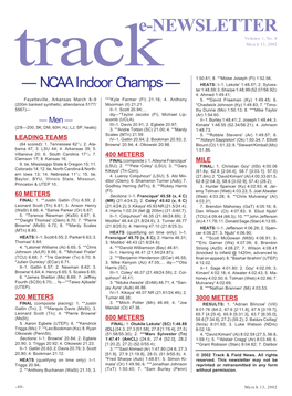 NCAA Indoor Champs — HEATS: IÐ1
