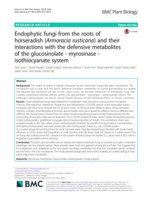 Endophytic Fungi from the Roots of Horseradish (Armoracia Rusticana)